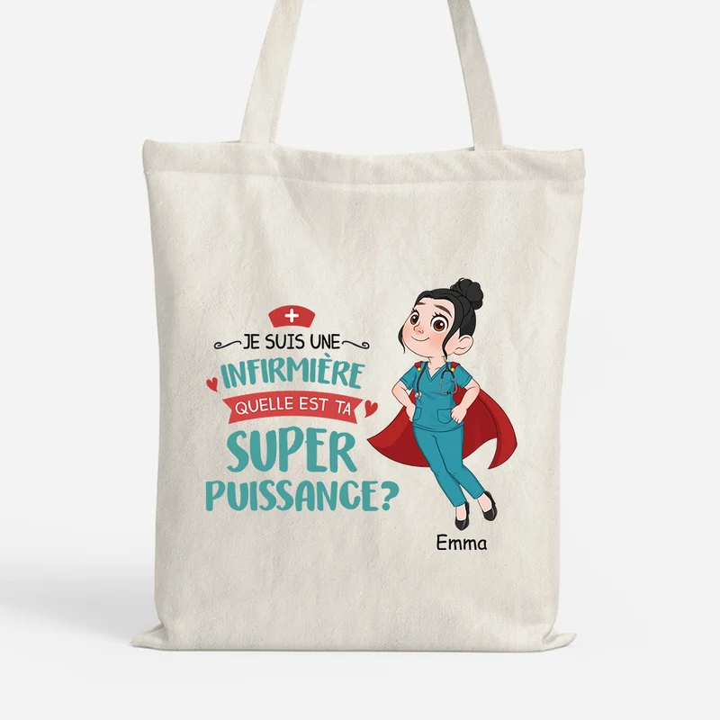 Je suis Une Infirmière - Cadeau Personnalisé | Tote Bag Pour Infirmière
