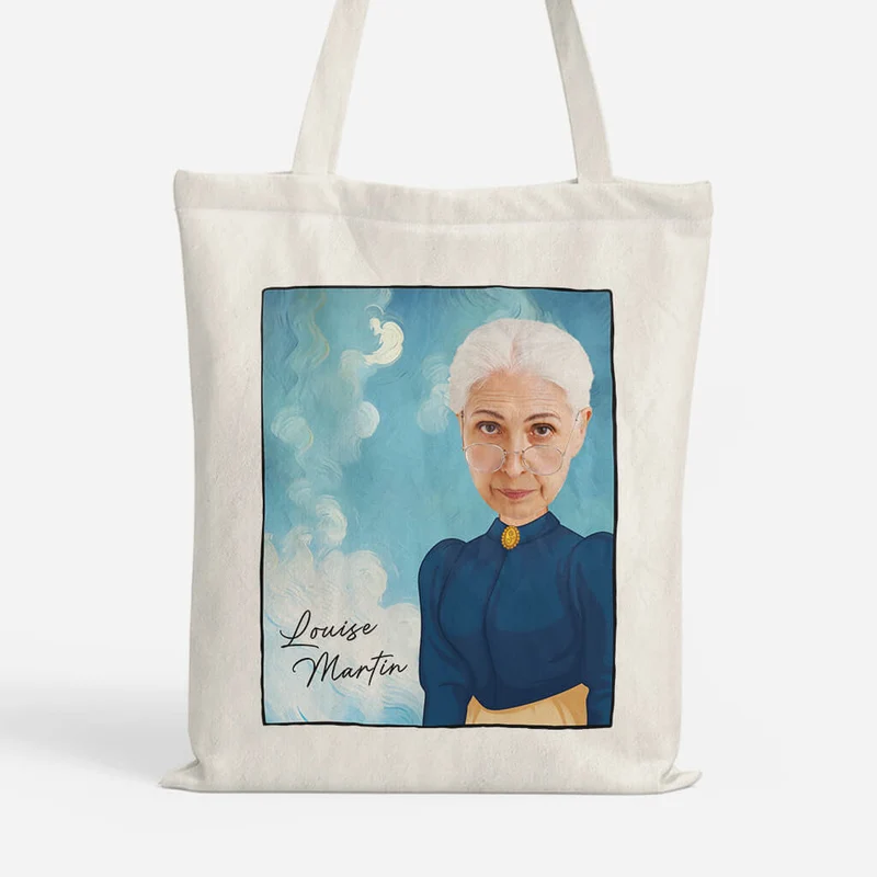 Dessin De Van Gogh Version Femme - Cadeau Personnalisé | Tote Bag Pour Femme