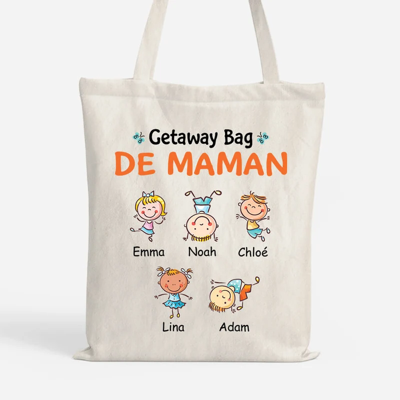 Getaway Bag De Maman - Cadeau Personnalisé | Tote Bag pour Maman