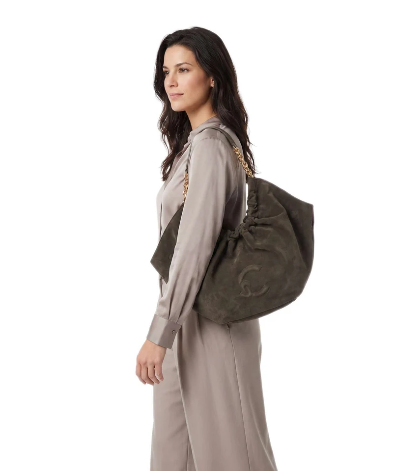 Coccinelle Smash Suede Sac fourre-tout fango