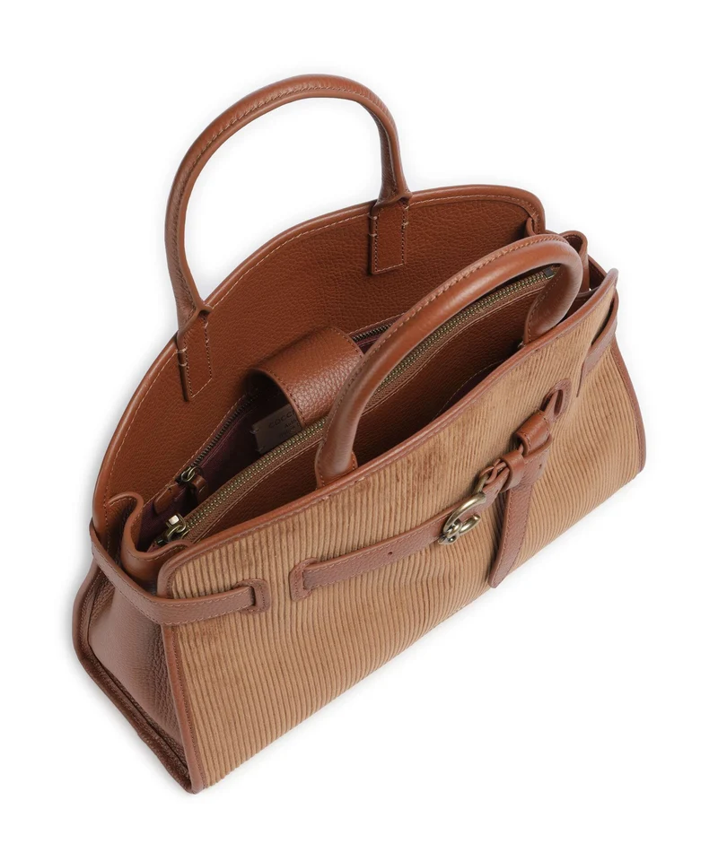 Coccinelle Sabine Corduroy Sac à main cognac