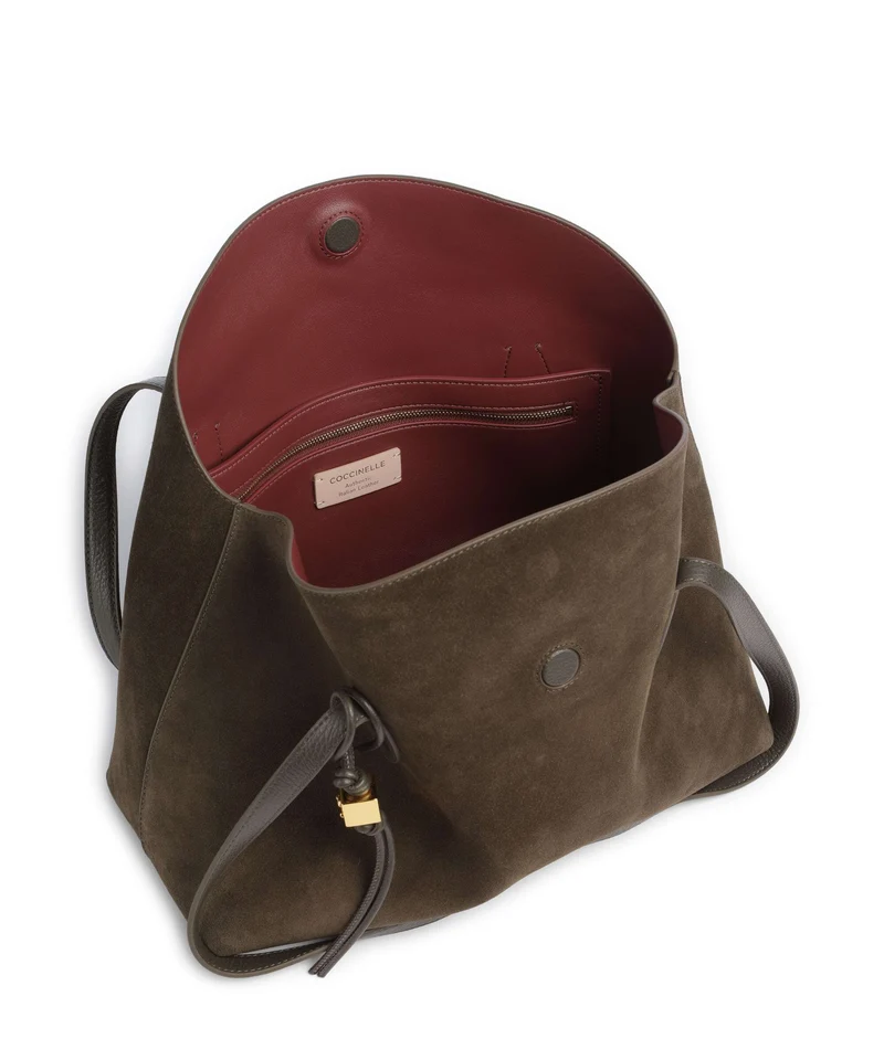 Coccinelle Thess Suede Cabas fango