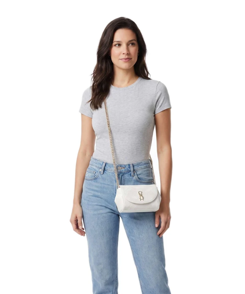 Steve Madden BNYLAH Sac bandoulière white/gold