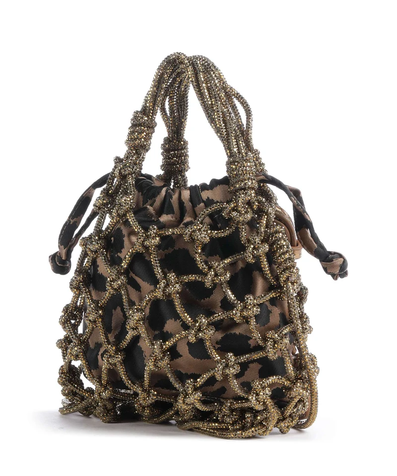 Kurt Geiger Macrame Mini Crystal Sac bandoulière bronze