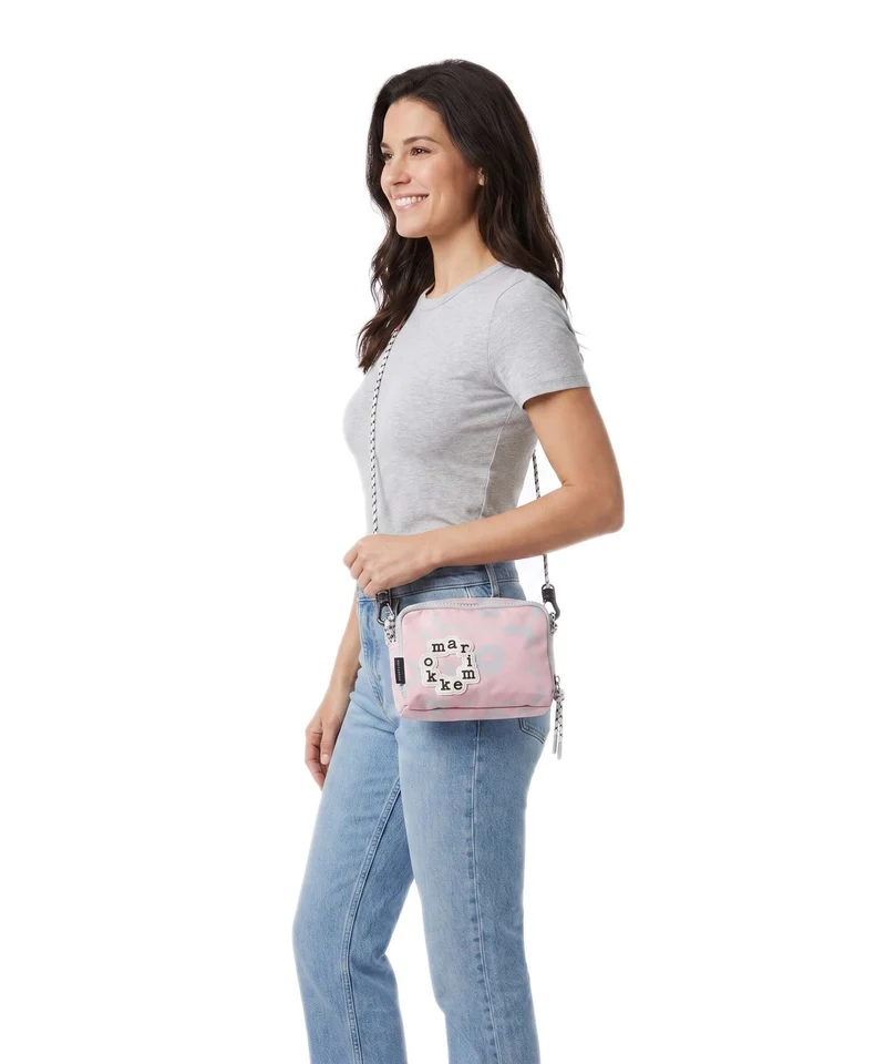 Marimekko Iloisa Unikko Kioski Mini Sac bandoulière light pink/grey/red