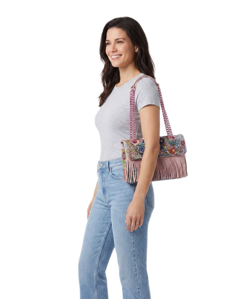 Kurt Geiger Kensington Fringe Sac porté épaule blue