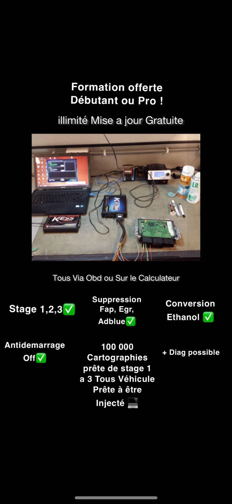 VALISE DE REPROGRAMMATION MOTEUR KTAG + logiciels ( Sans Pc)