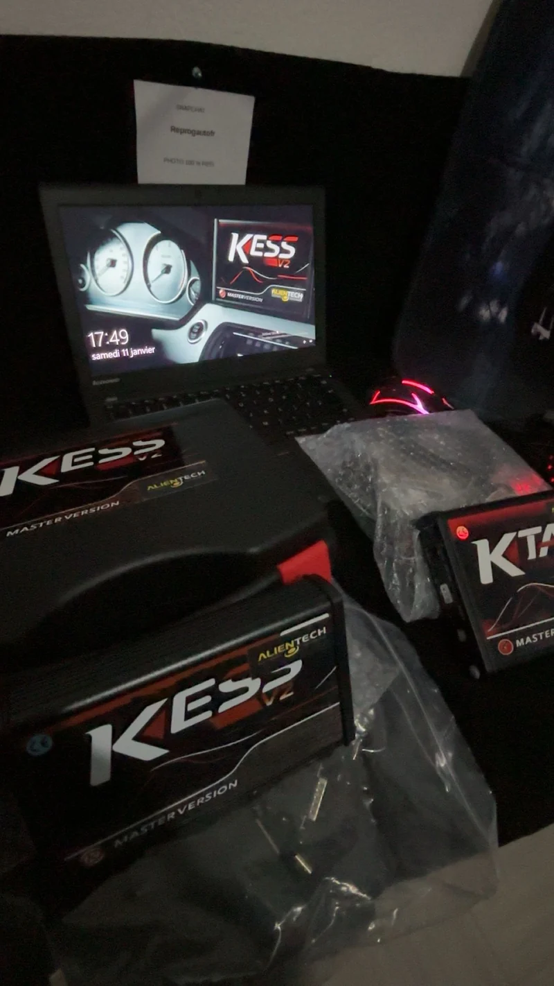 VALISE DE REPROGRAMMATION KESS +KTAG + OUTILS DE DIAGNOSTIC DELPHI + AUTOCOM