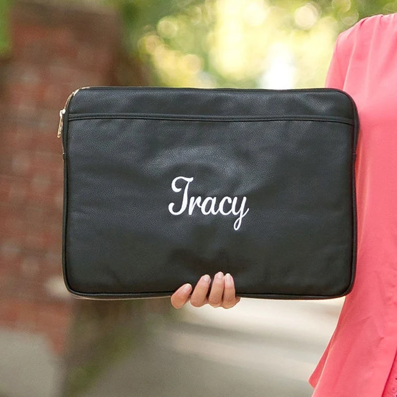 Black Laptop Sleeve - Personalized