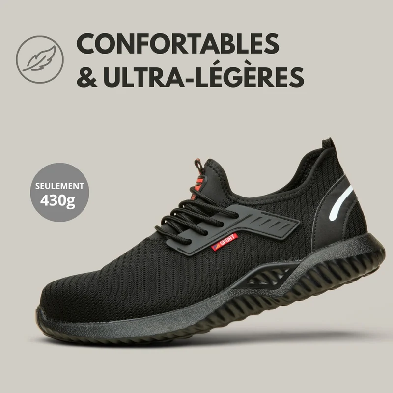 Chaussures de Sécurité Légères | Embout Acier et Kevlar