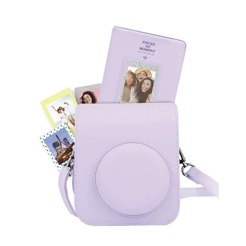 Ensemble d'Étui avec Album et Autocollants pour Mini 12 (Mauve)