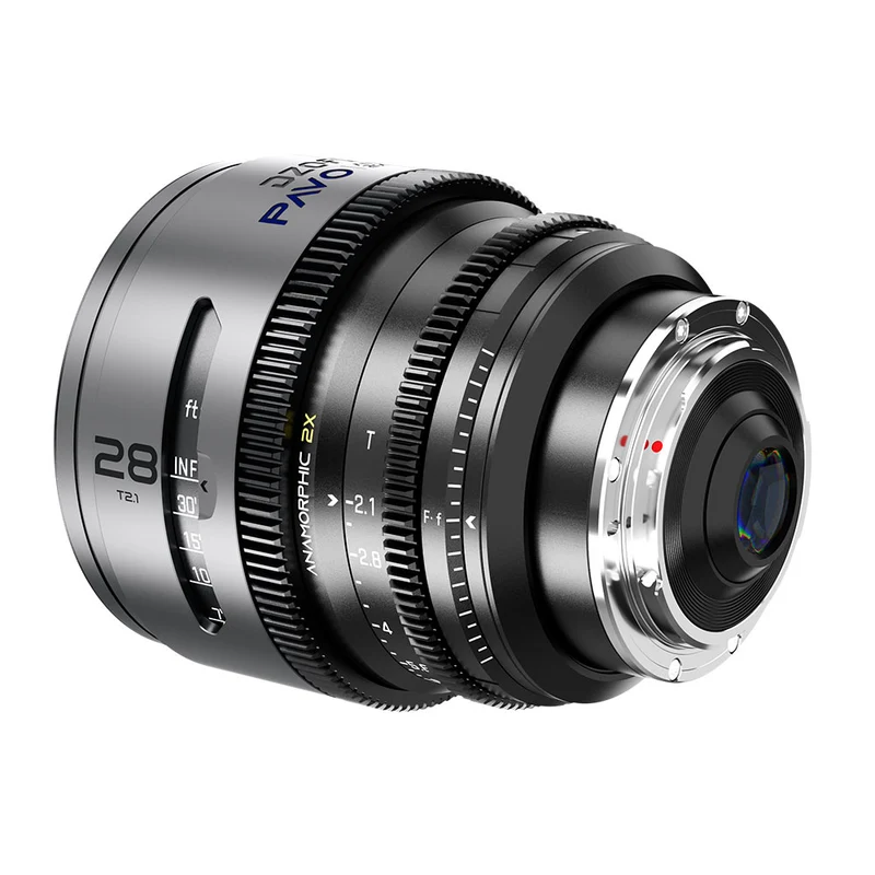 Pavo 28mm T2.1 2X Anamorphique PL/EF (Revêtement Bleu)