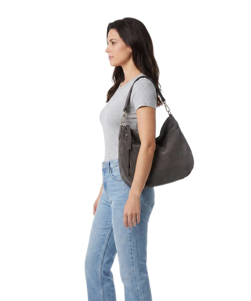 Abro Suede Juna Small Sac fourre-tout grey