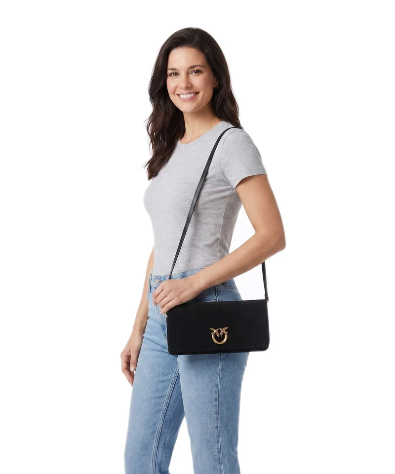 Pinko Click Soft Horizontal Classic Sac bandoulière nero/antique gold