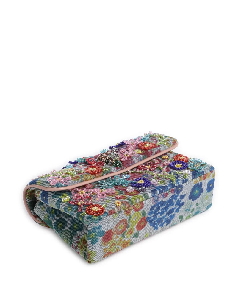 Kurt Geiger Kensington Mini Flower Sac porté épaule blue