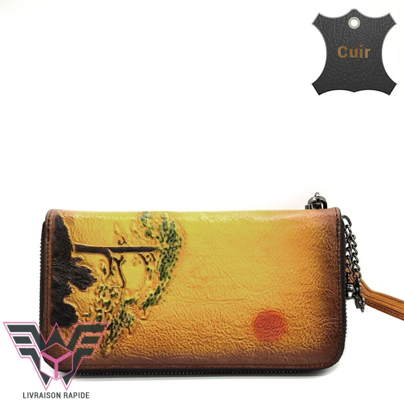 Aizu portefeuille femme cuir original