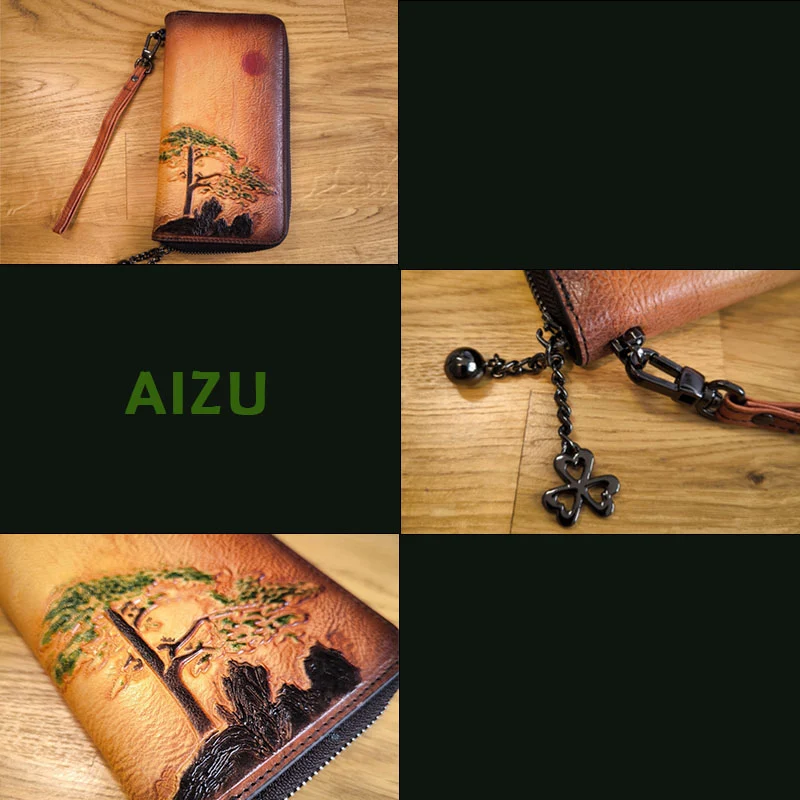 Aizu portefeuille femme cuir original