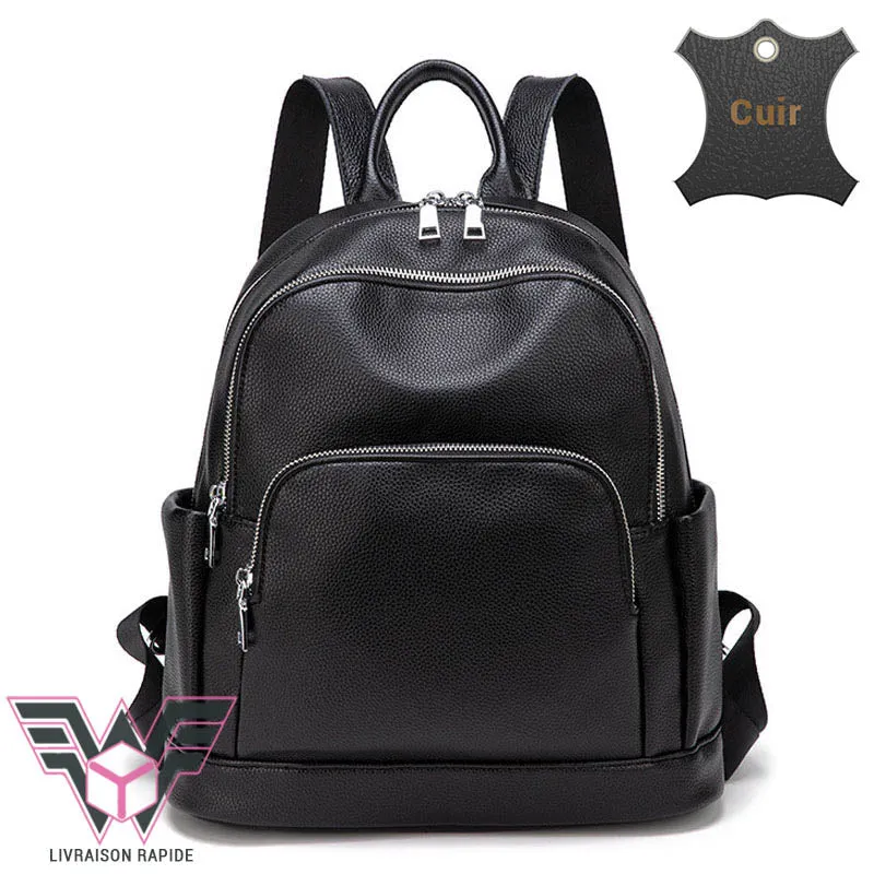 Elysée sac à dos sécurisé femme cuir