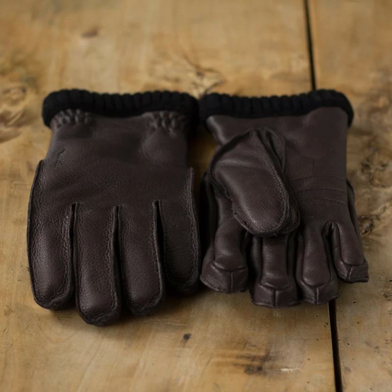 Gloves Deerskin Primaloft - DARK BROWN