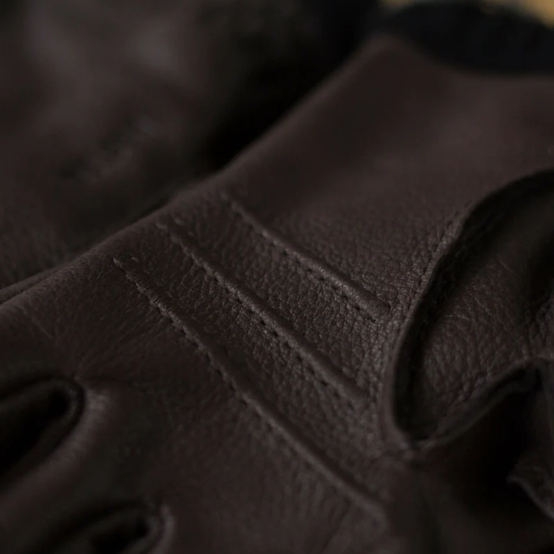 Gloves Deerskin Primaloft - DARK BROWN