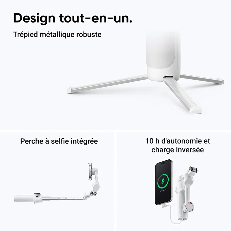 Stabilisateur pour téléphone Flow 2 (Blanc)