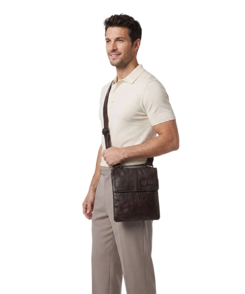 Spikes & Sparrow Apache Jake Sac bandoulière dark brown