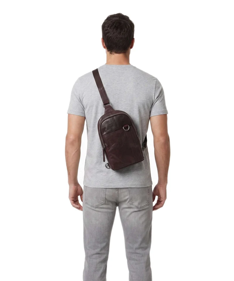 Spikes & Sparrow Bronco Washington Sac sling dark brown