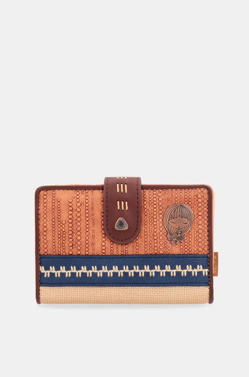 Tribe Medium Ethnic Print RFID Portefeuille