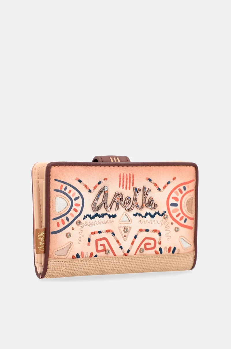Tribe Medium Ethnic Print RFID Portefeuille