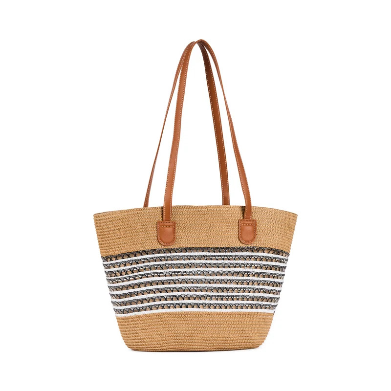 Nomad Stripe Straw Tote