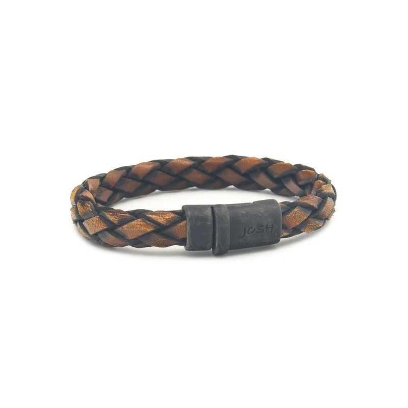 Josh Leather Bracelet 09328VB/CGNC/LME