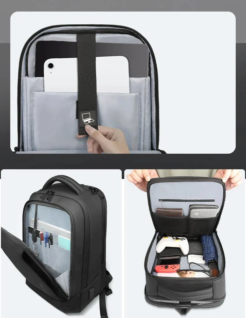 Sac à Dos Imperméable Homme | Port Usb et Multi-Poches