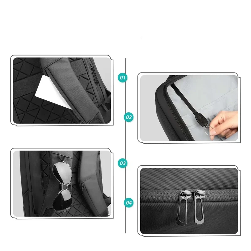 Sac à Dos Imperméable Homme | Port Usb et Multi-Poches