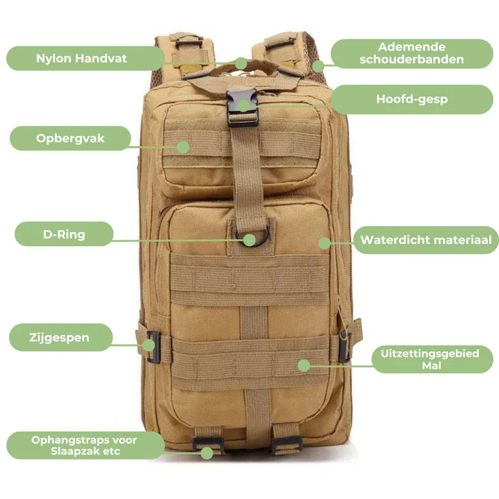 Sac à Dos Imperméable Aventure | Nylon Robuste et Spacieux