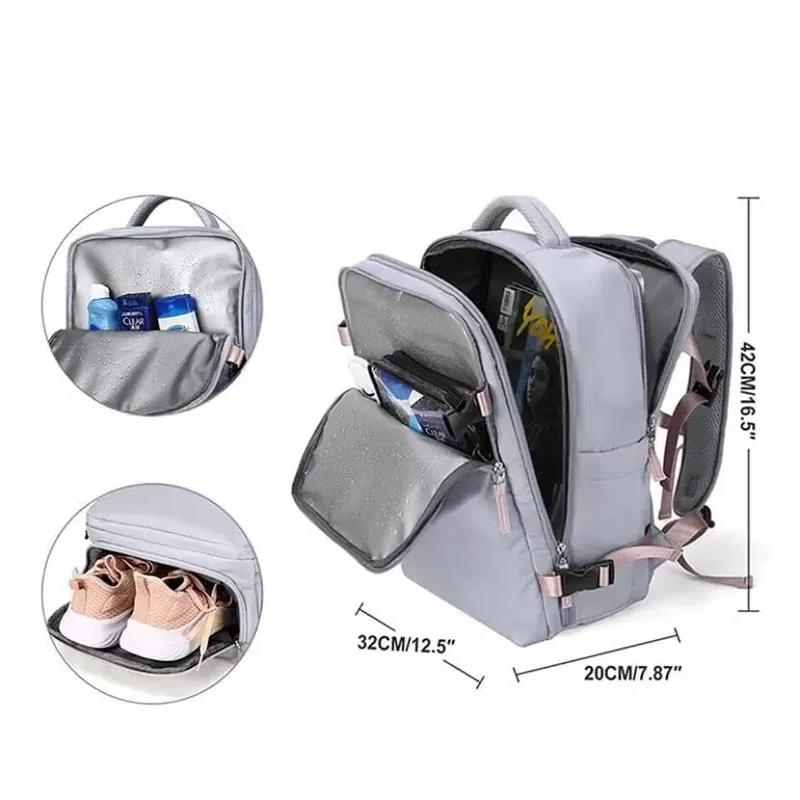 Sac à Dos Femme Voyage Cabine | Port Usb et Compartiment Pc