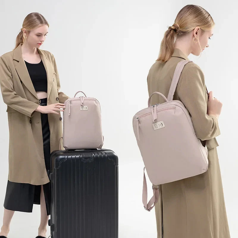 Sac à Dos Femme Ordinateur 14 Pouces | Sangle Valise et Oxford
