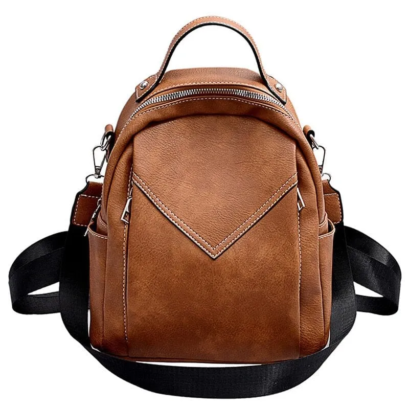 Sac à Dos Femme Marron Vintage | Compact et Rétro Chic