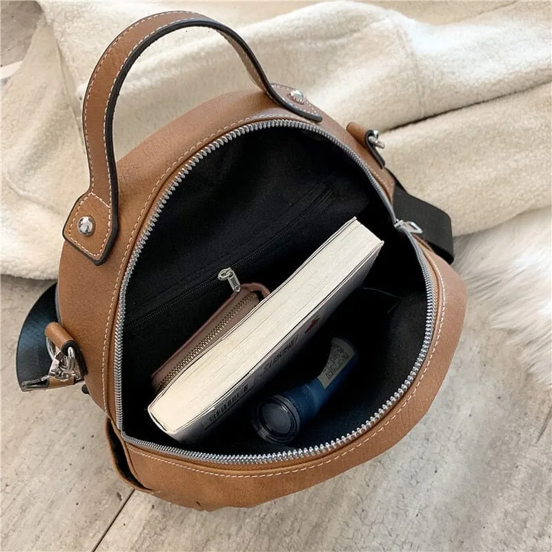 Sac à Dos Femme Marron Vintage | Compact et Rétro Chic