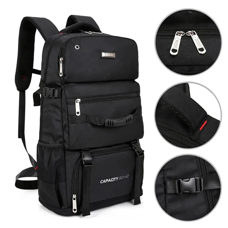 Sac à Dos Extensible 90 Litres | Bretelles Rembourrées Trekking