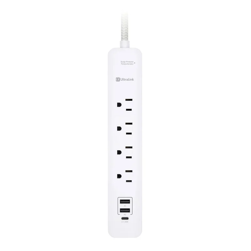 Multiprise avec 4 Prises AC, 2 USB-A et 1 USB-C 4PI