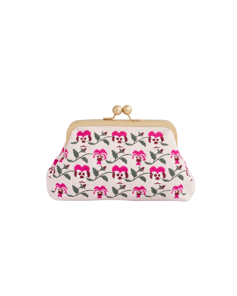 Pansy Victoriana Pink Clutch