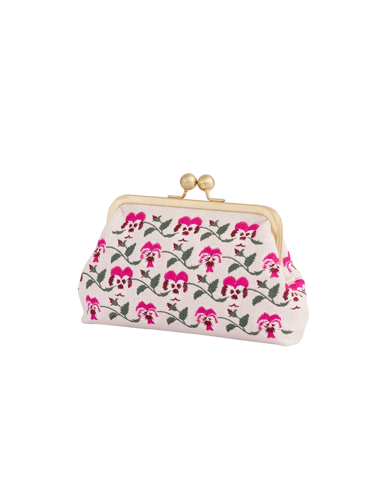 Pansy Victoriana Pink Clutch
