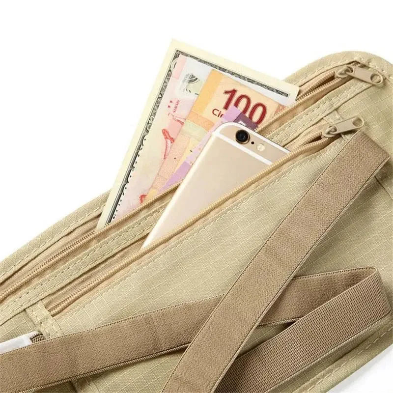 Ceinture de Voyage Sécurisée | Pochettes Zip Discrètes