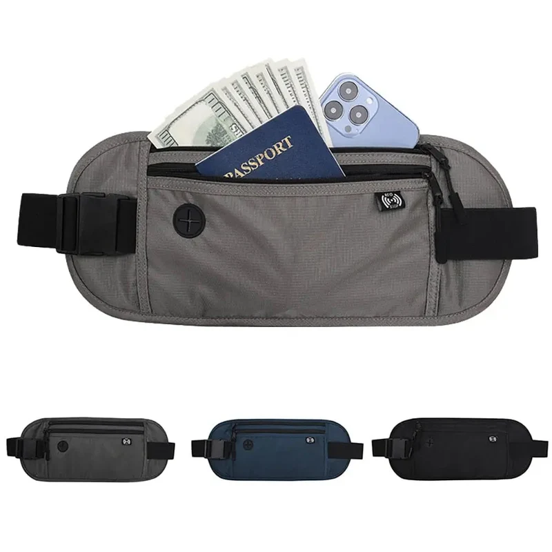 Ceinture de Voyage Anti-Rfid | Pochette Secrète Invisible
