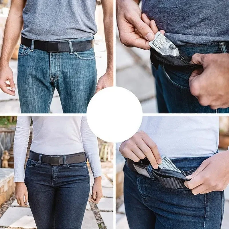 Ceinture Antivol Voyage | Poche Zippée Cachée