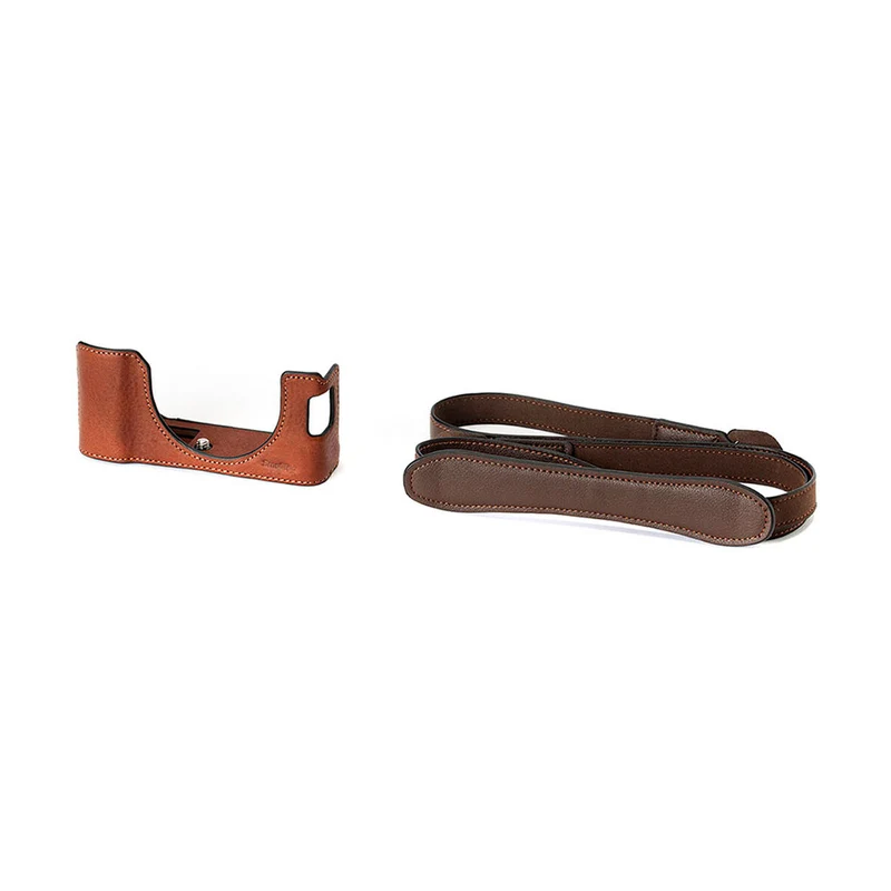 Demi-Étui cuir pour Fuji X100VI (Brun)