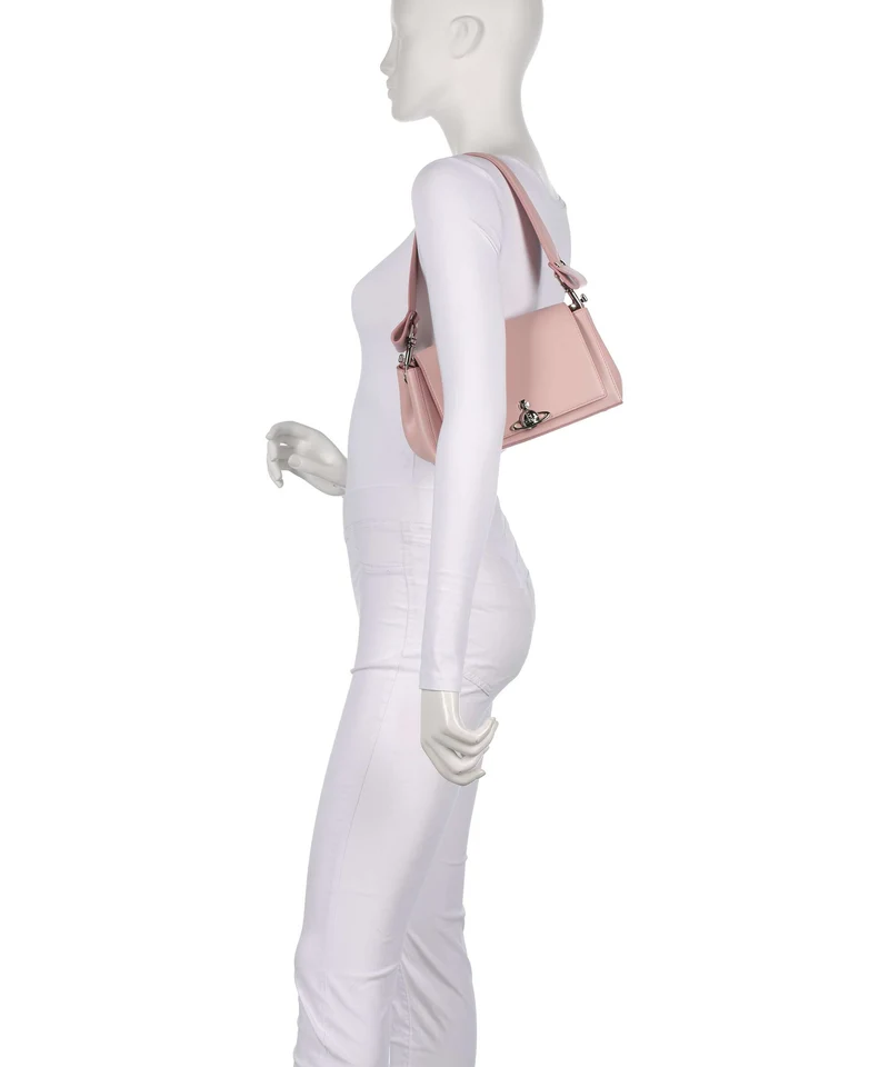 Vivienne Westwood Hazel Smooth Medium Sac porté épaule pastel pink