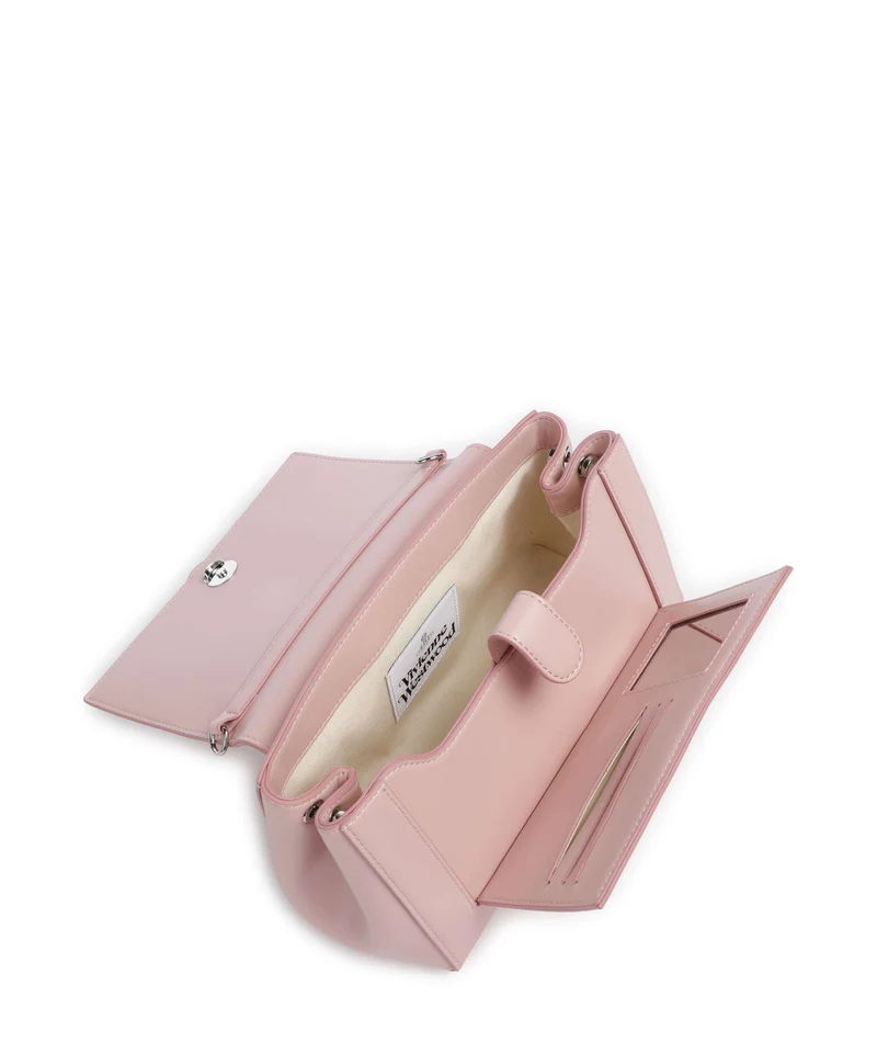 Vivienne Westwood Hazel Smooth Medium Sac porté épaule pastel pink