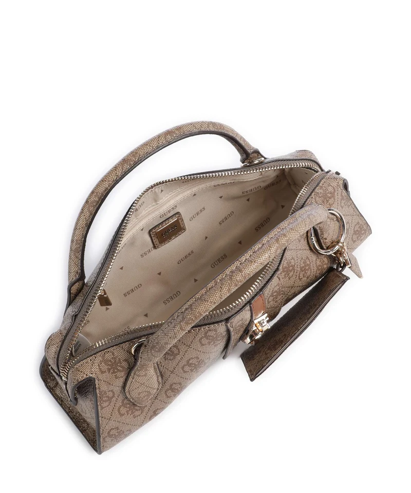 Guess Yvonne Logo Mini Sac à main latte logo