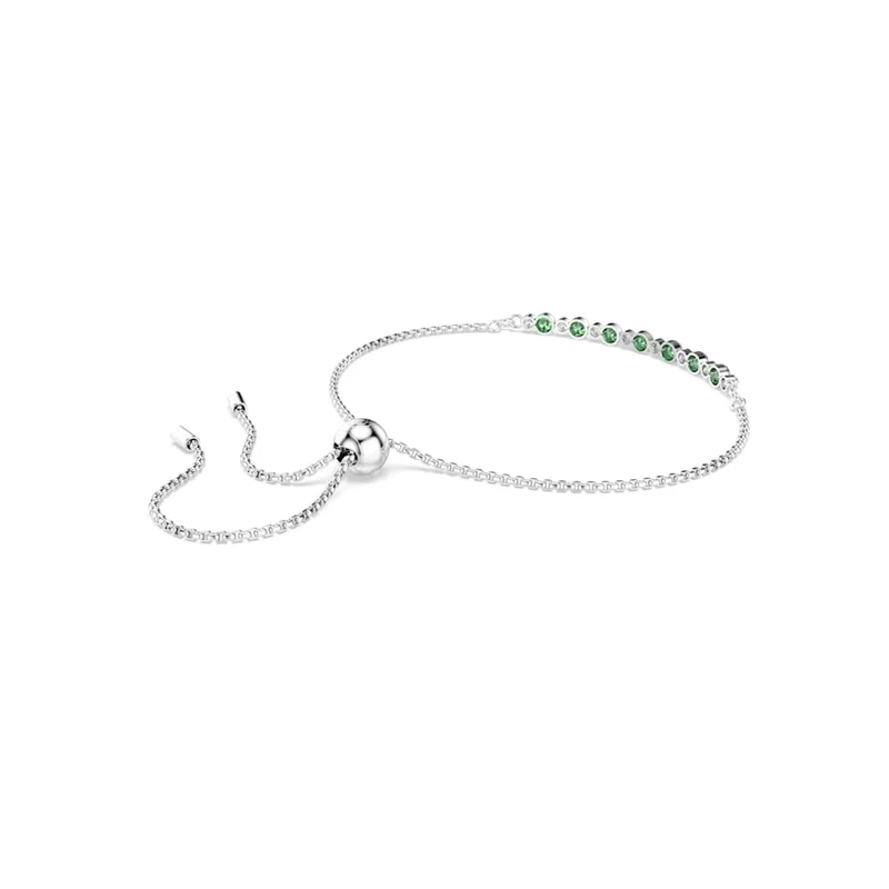 Swarovski Bracelet de tennis Matrix argenté avec accents verts 5758987